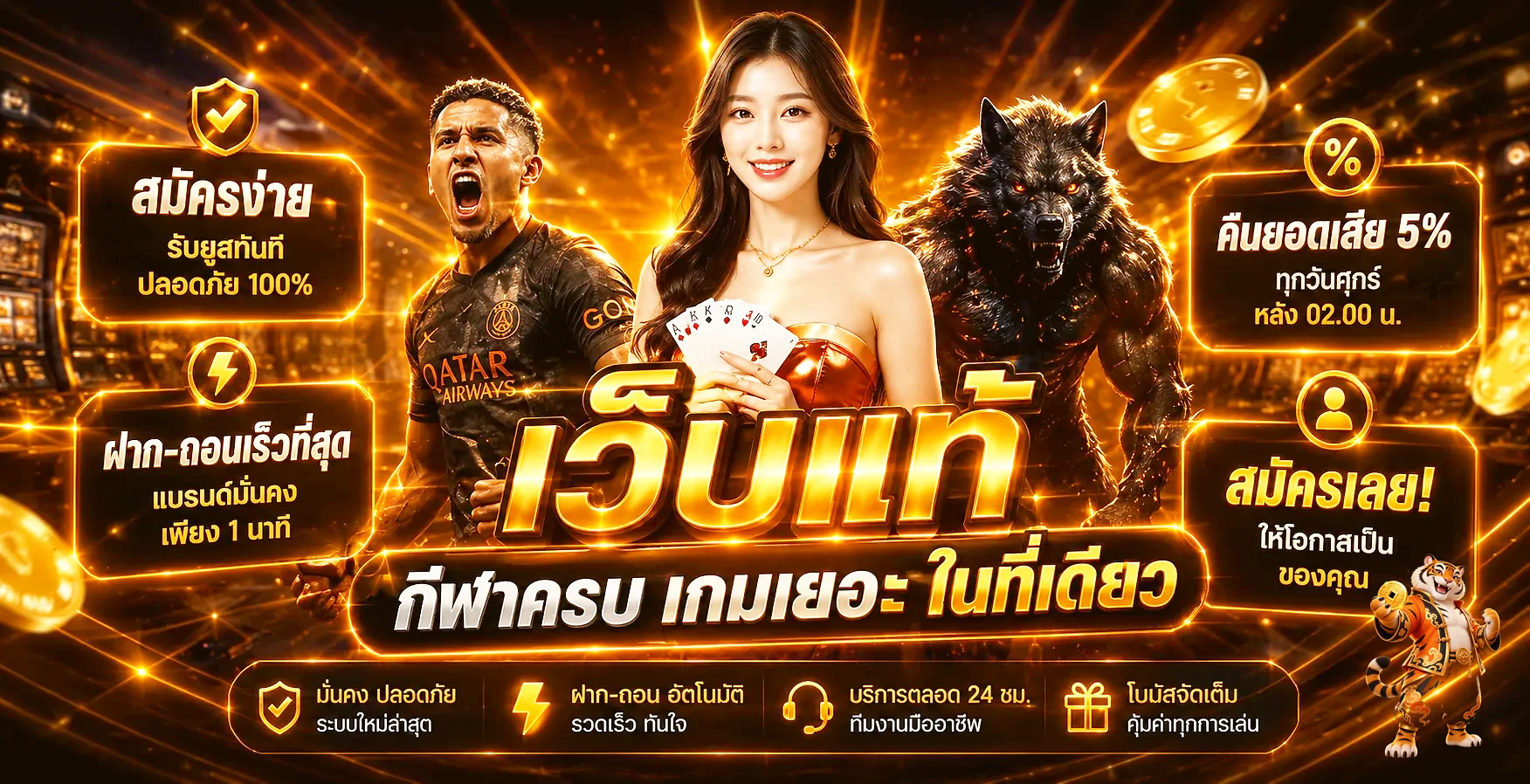 บริการเกมครบและระบบออโต้ของรวยปัง168